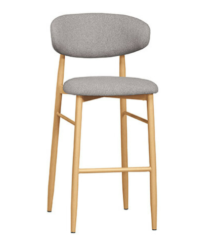 A1883-6 奈德吧椅 高 灰色布 五金腳 坐高75公分