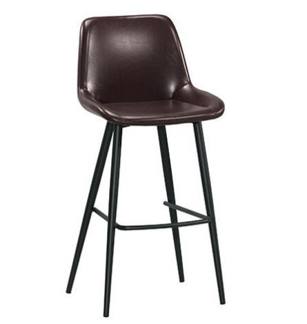 A1883-10 格里夫吧椅 棕色皮 坐高73.5公分