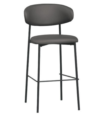 A1883-8 納特吧椅 高 灰色皮 坐高75公分