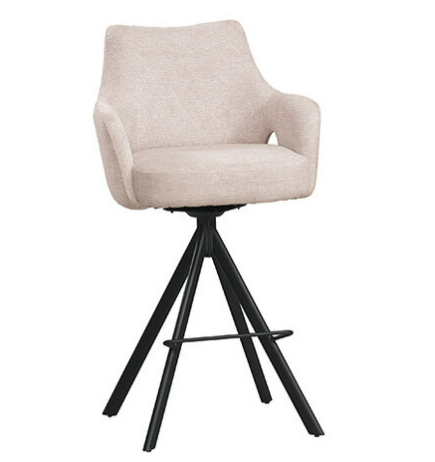 A1883-2 強尼吧椅 高 米色布 坐高75.5公分 ⊙可180度旋轉