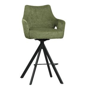 A1883-3 強尼吧椅 高 綠色布 坐高75.5公分  ⊙可180度旋轉