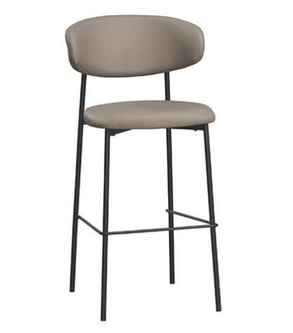 A1883-7 納特吧椅 高 米色皮 坐高75公分