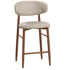 A1883-5 奈德吧椅 高 米色布  五金腳 坐高75公分