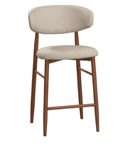 A1883-5 奈德吧椅 高 米色布  五金腳 坐高75公分