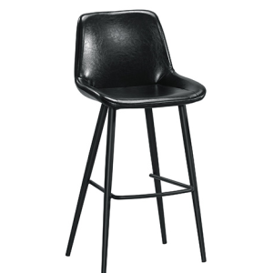 A1883-9 格里夫吧椅 黑色皮 坐高73.5公分