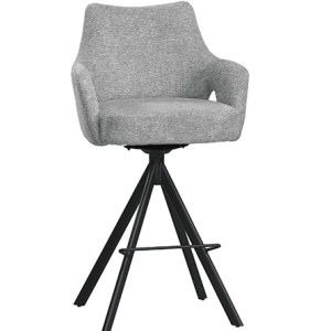 A1883-1 強尼吧椅 高 灰色布 坐高75.5公分 材質說明 可180度旋轉