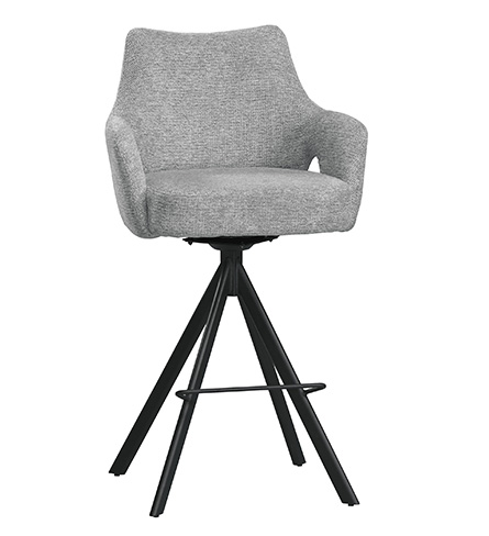 A1883-1 強尼吧椅 高 灰色布 坐高75.5公分 材質說明 可180度旋轉