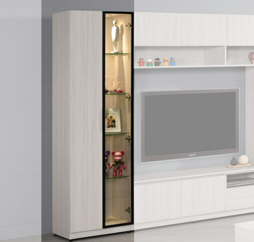 A1471-2 丹尼斯2尺鋁門展示櫃 右玻璃 ⊙附活動隔板4片