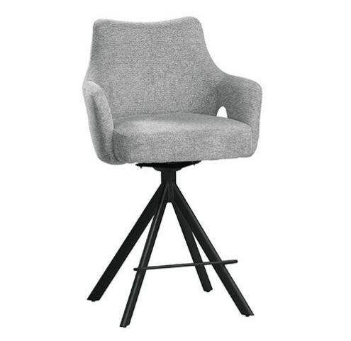 A1884-1強尼吧椅 中 灰色布  坐高66.5公分 ⊙可180度旋轉