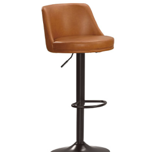 A1888-1 艾德嘉升降吧椅 橘色皮 坐高61~82公分