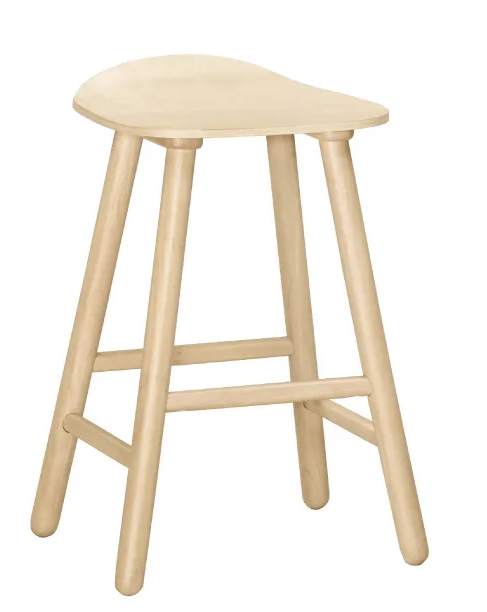 A1882-10 托貝吧椅 板 實木 洗白色 坐高61公分