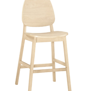 A1822-6 克莉絲吧椅 板 實木 洗白色 坐高59.5公分