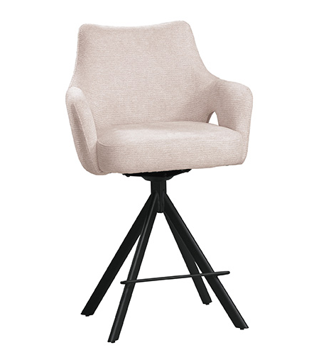 A1884-2 強尼吧椅 中 米色布  坐高66.5公分 ⊙可180度旋轉