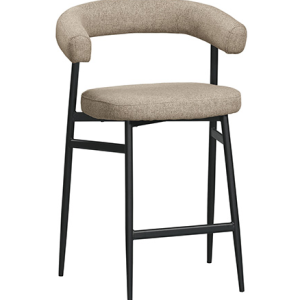 A1884-4 華倫吧椅 中 駝色布 坐高65公分