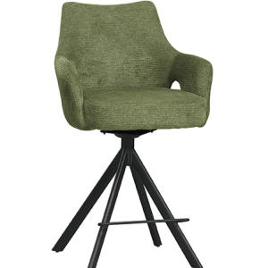 A1884-3 強尼吧椅 中 綠色布 坐高66.5公分  ⊙可180度旋轉