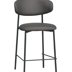 A1884-8 納特餐椅 中 灰色皮 坐高65公分