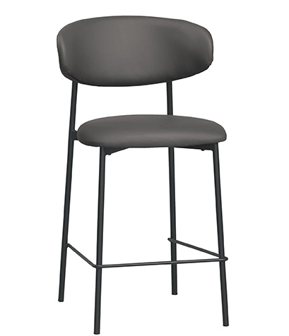 A1884-8 納特餐椅 中 灰色皮 坐高65公分