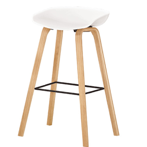 A1886-6 伊絲吧椅 高白 實木 坐高73.5公分