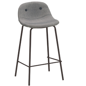 A1885-12 華爾斯吧椅 中 灰色布 坐高65.5公分