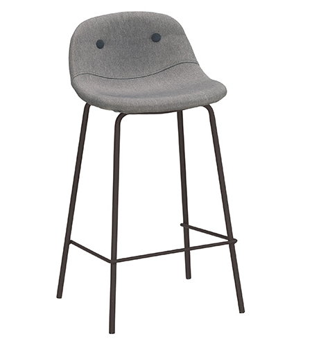 A1885-12 華爾斯吧椅 中 灰色布 坐高65.5公分