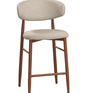 A1884-5 奈德吧椅 中 米色布 五金腳 坐高65公分