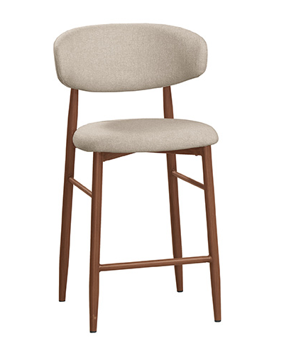 A1884-5 奈德吧椅 中 米色布 五金腳 坐高65公分