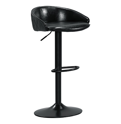 A1887-7 皮爾曼升降吧椅 黑色皮 坐高58~78公分
