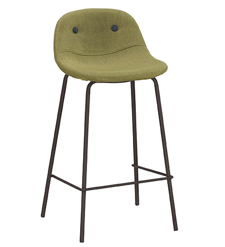 A1885-11 華爾斯吧椅 中 綠色 布 坐 高65.5公分