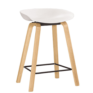 A1886-8伊絲吧椅 中 白 實木   坐高60.5公分