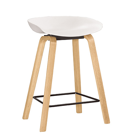 A1886-8伊絲吧椅 中 白 實木   坐高60.5公分