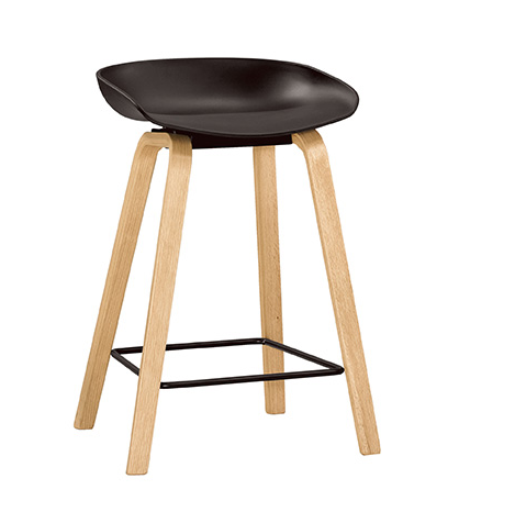 A1886-7 伊絲吧椅 中 實木 黑 坐高60.5公分