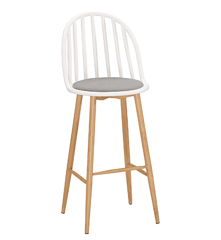 A1886-3 伊蒂絲造型吧椅 白 中 五金腳 坐高67公分