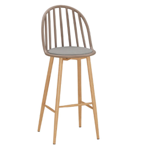 A1886-4 伊蒂絲造型吧椅 中 棕 五金腳 坐高67公分