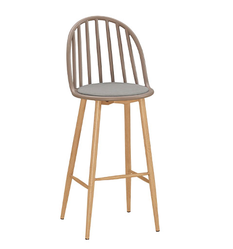 A1886-4 伊蒂絲造型吧椅 中 棕 五金腳 坐高67公分