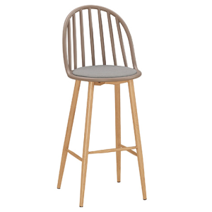 A1886-2 伊蒂絲造型吧椅 高 棕 五金腳 坐高76.5公分