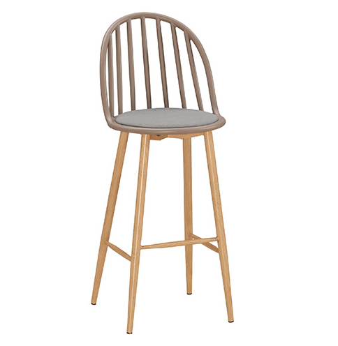 A1886-2 伊蒂絲造型吧椅 高 棕 五金腳 坐高76.5公分