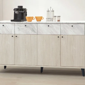 E378-3 白橡色5尺餐櫃 下座