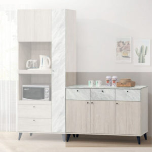 E378-6 白橡色4尺餐櫃下座