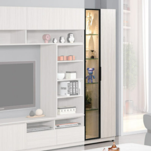 A1471-3 丹尼斯2尺鋁門展示櫃 左玻璃⊙附活動隔板4片