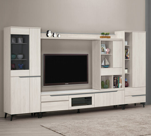 A1473-1 羅恩10.6尺組合電視櫃 全組 ⊙附活動隔板14片、 ⊙桌面12mm岩板