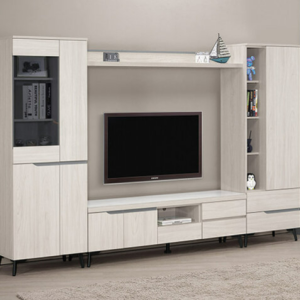 A1474-1 羅恩9尺組合電視櫃 全組 ⊙附活動隔板11片、 ⊙桌面12mm岩板