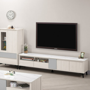 A1477-1 喬倫斯9尺岩板L櫃 ⊙桌面12mm岩板、 ⊙附活動隔板1片