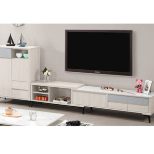 A1478-1 喬倫斯8.6尺岩板伸縮L櫃 ⊙桌面12mm岩板、 ⊙附活動隔板1片