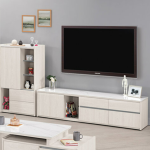 A1479-1 希斯洛8.3尺岩板L櫃 ⊙桌面12mm岩板、 ⊙附活動隔板2大2小片