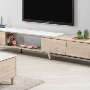 A1484-1 丹尼爾5.9尺岩板伸縮長櫃 桌面12mm岩板