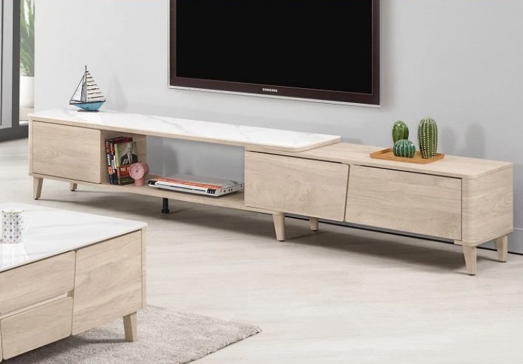 A1484-1 丹尼爾5.9尺岩板伸縮長櫃 桌面12mm岩板