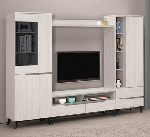 A1474-2 羅恩8尺組合電視櫃 全組 ⊙附活動隔板11片、 ⊙桌面12mm岩板