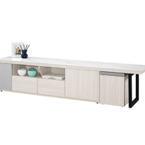 A1477-5 喬倫斯6.6尺岩板多功能長櫃  ⊙桌面12mm岩板、 ⊙附活動隔板1片、輔助椅1只