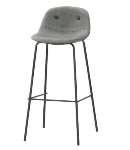 A1885-4 懷爾斯吧椅 高 灰色布 坐高76公分