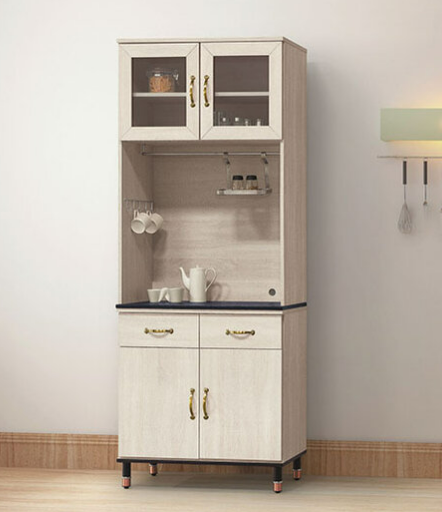 E377-3 鋼刷白2.7尺岩板餐櫃 全組